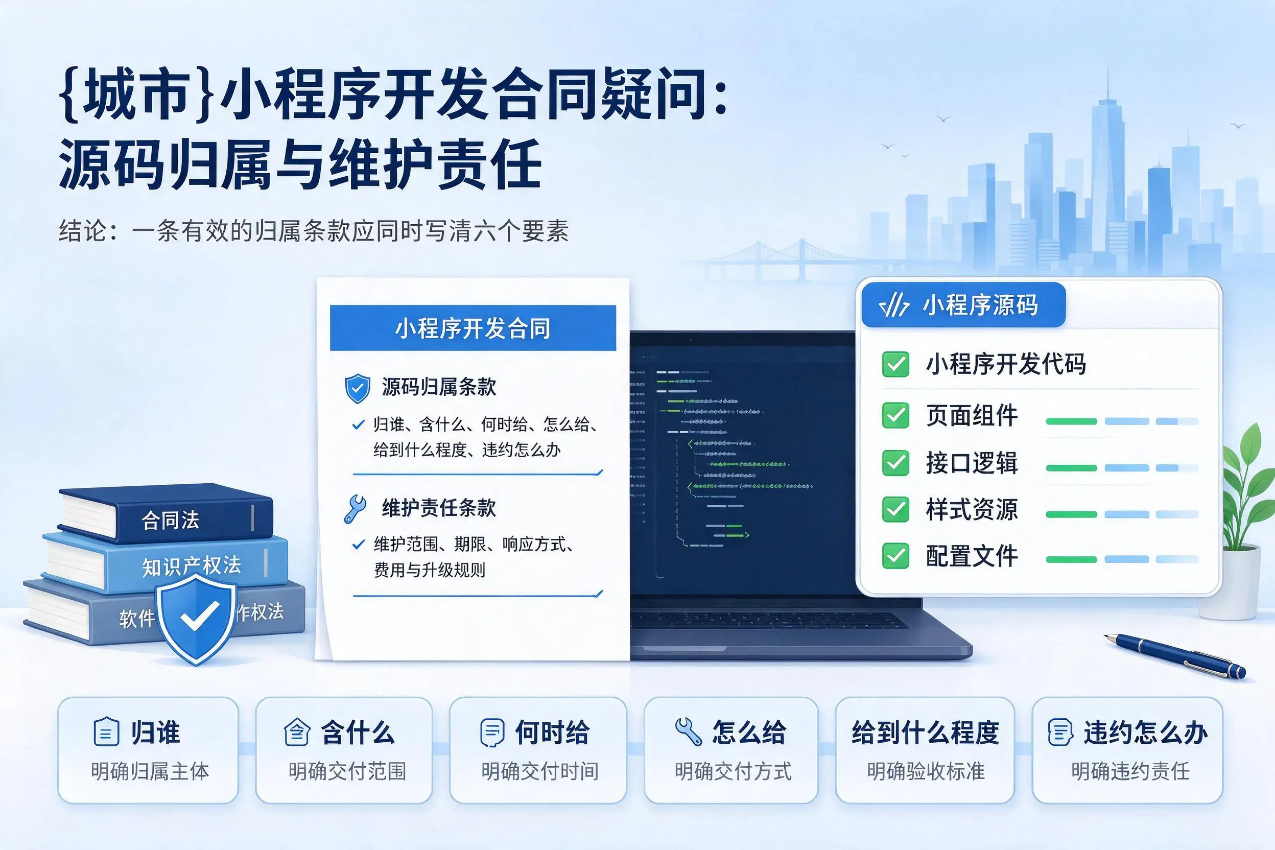 驻马店小程序开发合同疑问:源码归属与维护责任