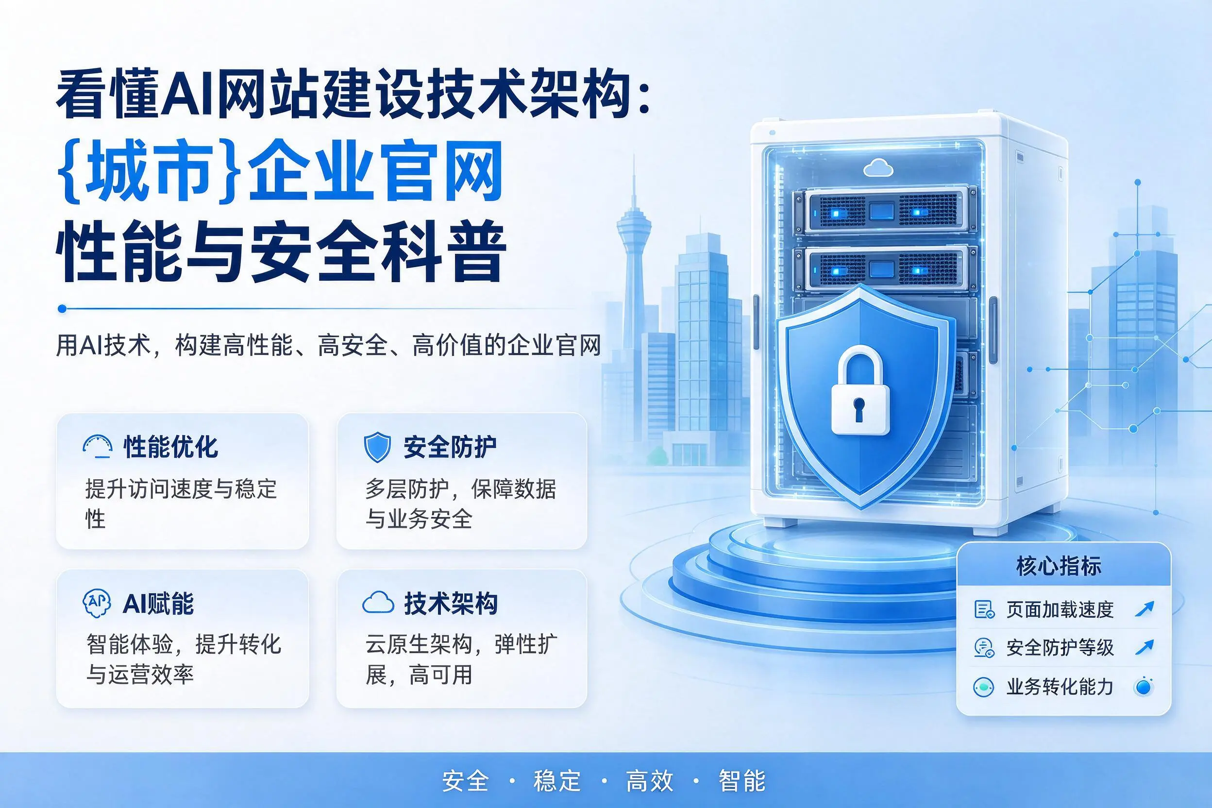 看懂AI网站建设技术架构：驻马店企业官网性能与安全科普