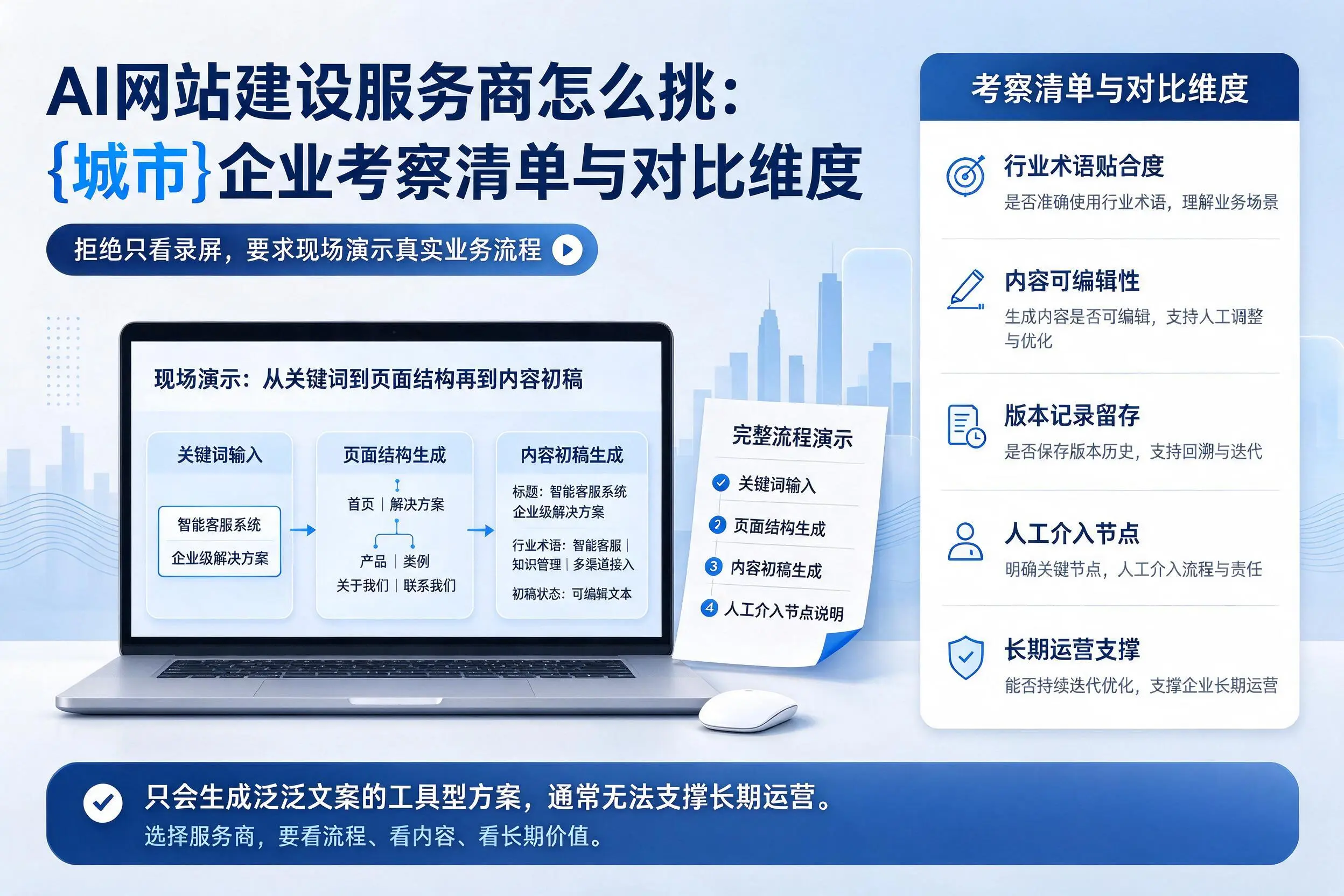AI网站建设服务商怎么挑：驻马店企业考察清单与对比维度