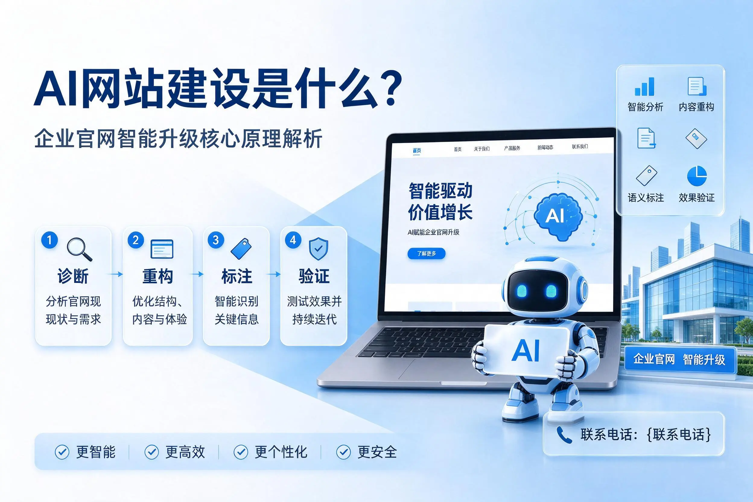 AI网站建设是什么？驻马店企业官网智能升级核心原理解析
