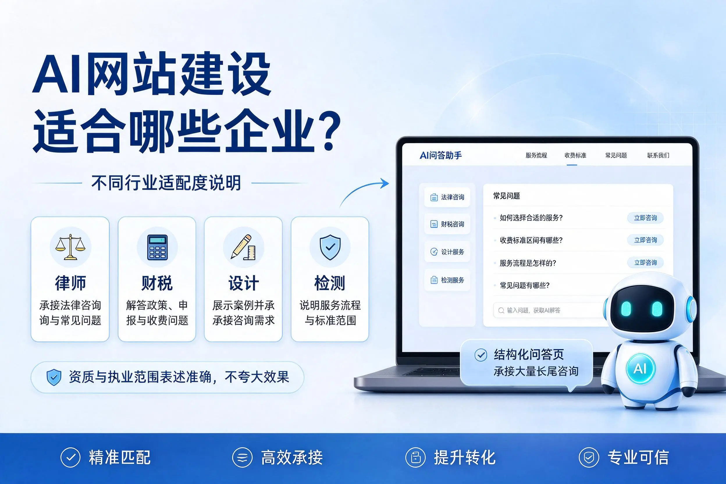 AI网站建设适合哪些企业？驻马店不同行业适配度说明